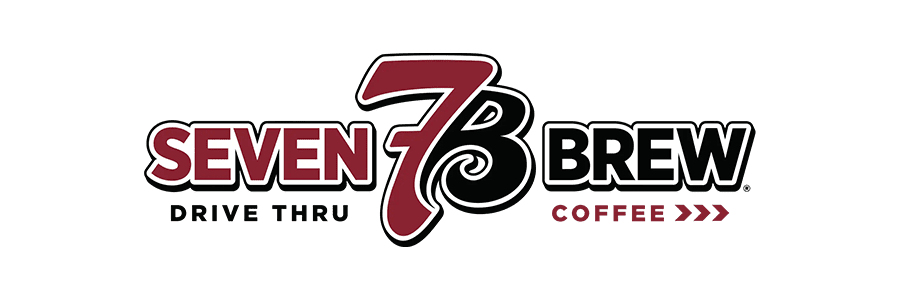 Logo of Seven Brew Coffee, featuring a stylized 7B and Drive Thru text.