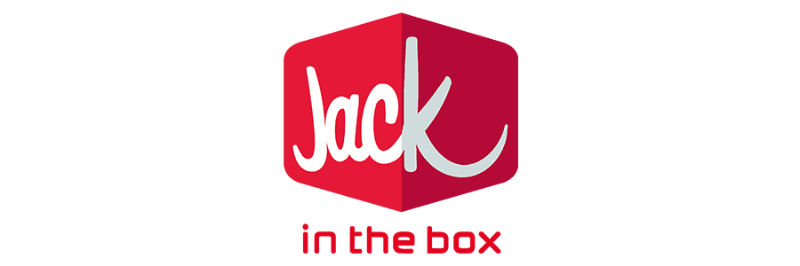 Jack in the Box logo in red and white, featuring the brand name in bold cursive.