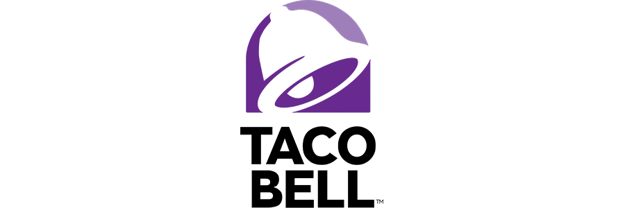 Logo of Taco Bell featuring the brand's signature bell design in purple.